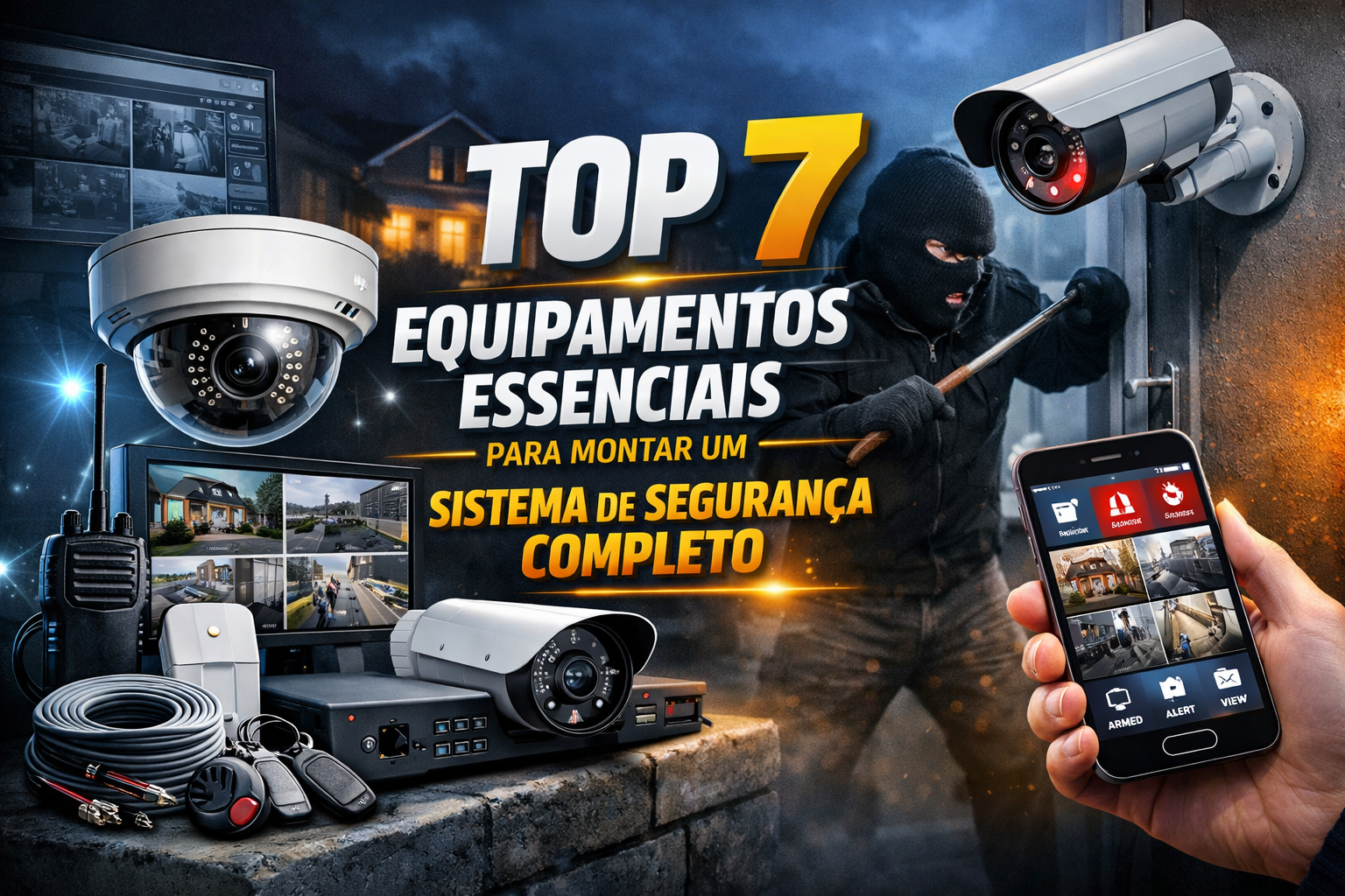 Equipamentos essenciais para montar um sistema de segurança eletrônica