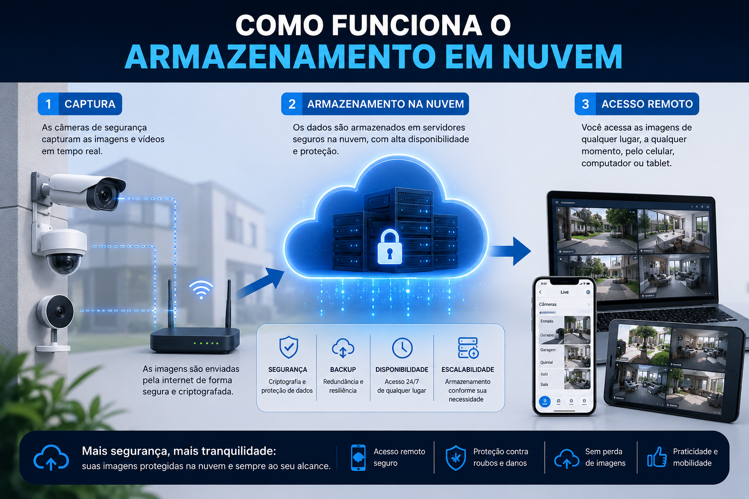 Como funciona o armazenamento em nuvem