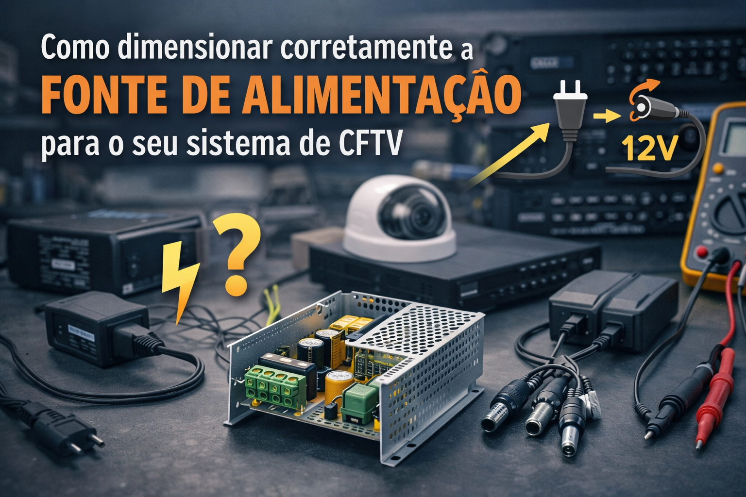 Como dimensionar corretamente a fonte de alimentação para o seu sistema de CFTV