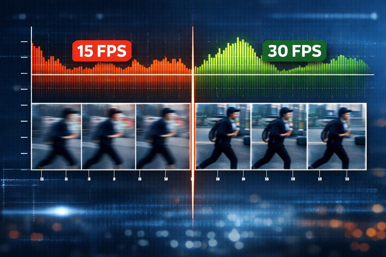 Diferença entre 15 FPS e 30 FPS