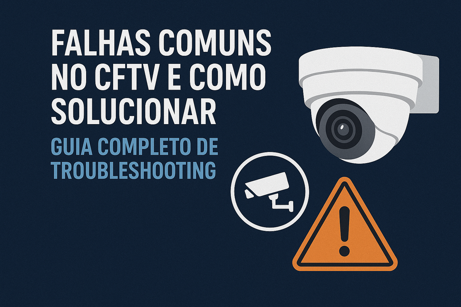 Como resolver problemas na câmera de segurança