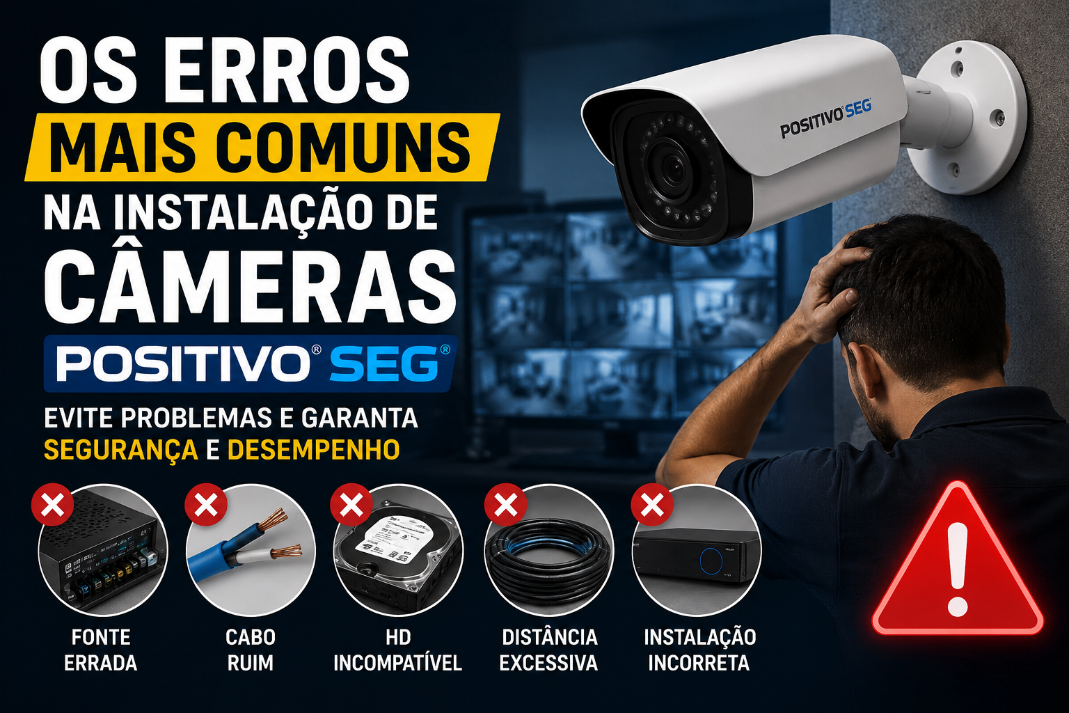 Os Erros Mais Comuns na Instalação de Câmeras Positivo SEG