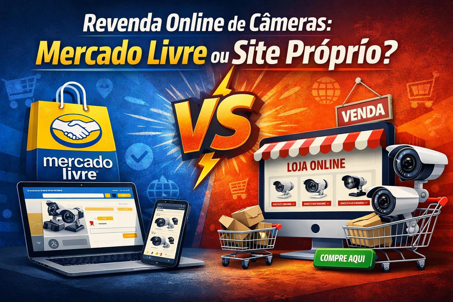 Comparação entre Mercado Livre e Site Próprio