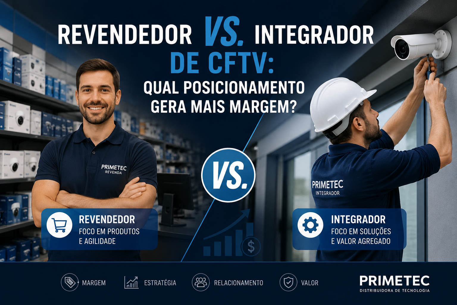 Revendedor vs. Integrador de CFTV: Qual Posicionamento Gera Mais Margem?