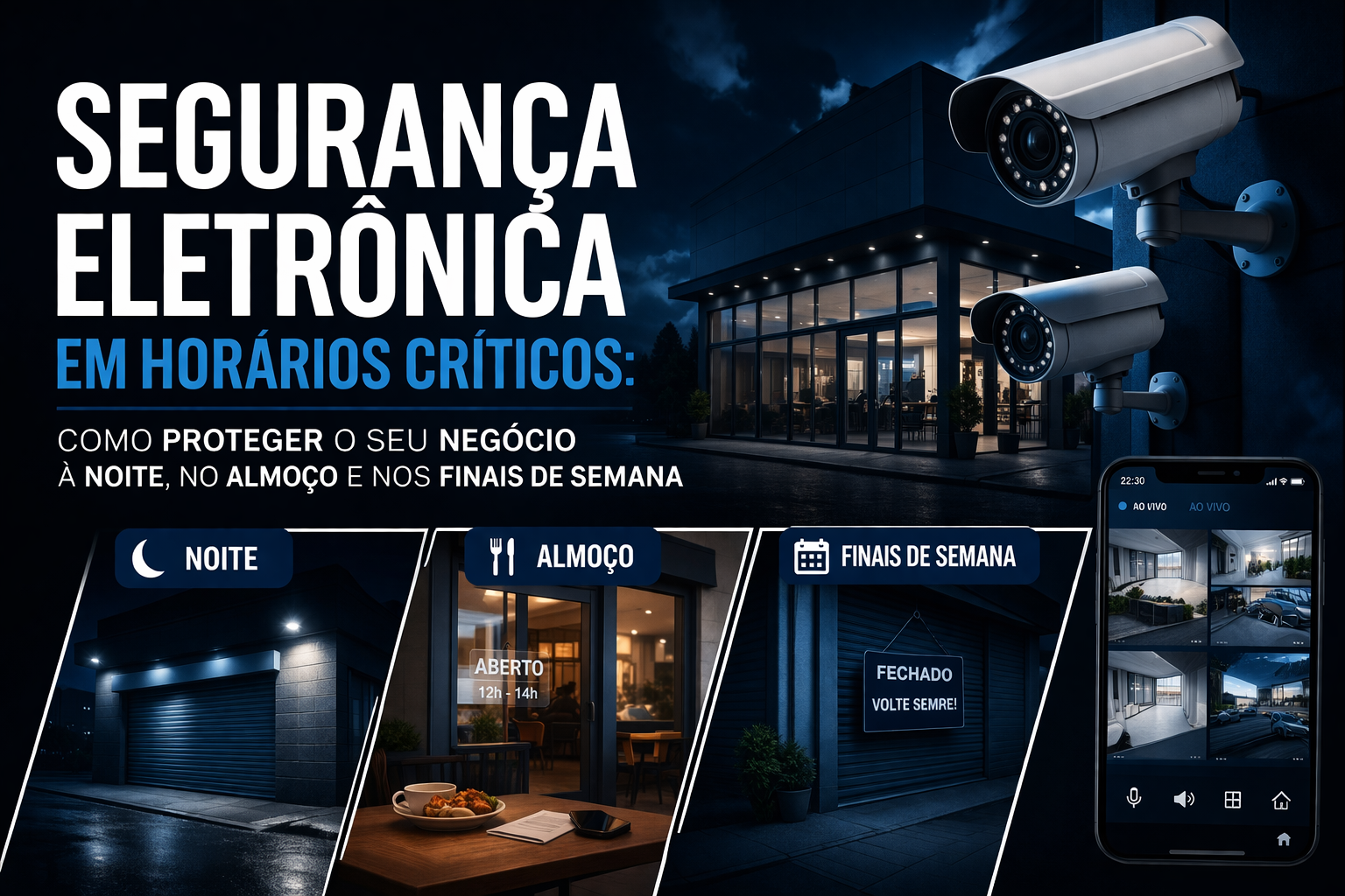 Segurança eletrônica em horários críticos