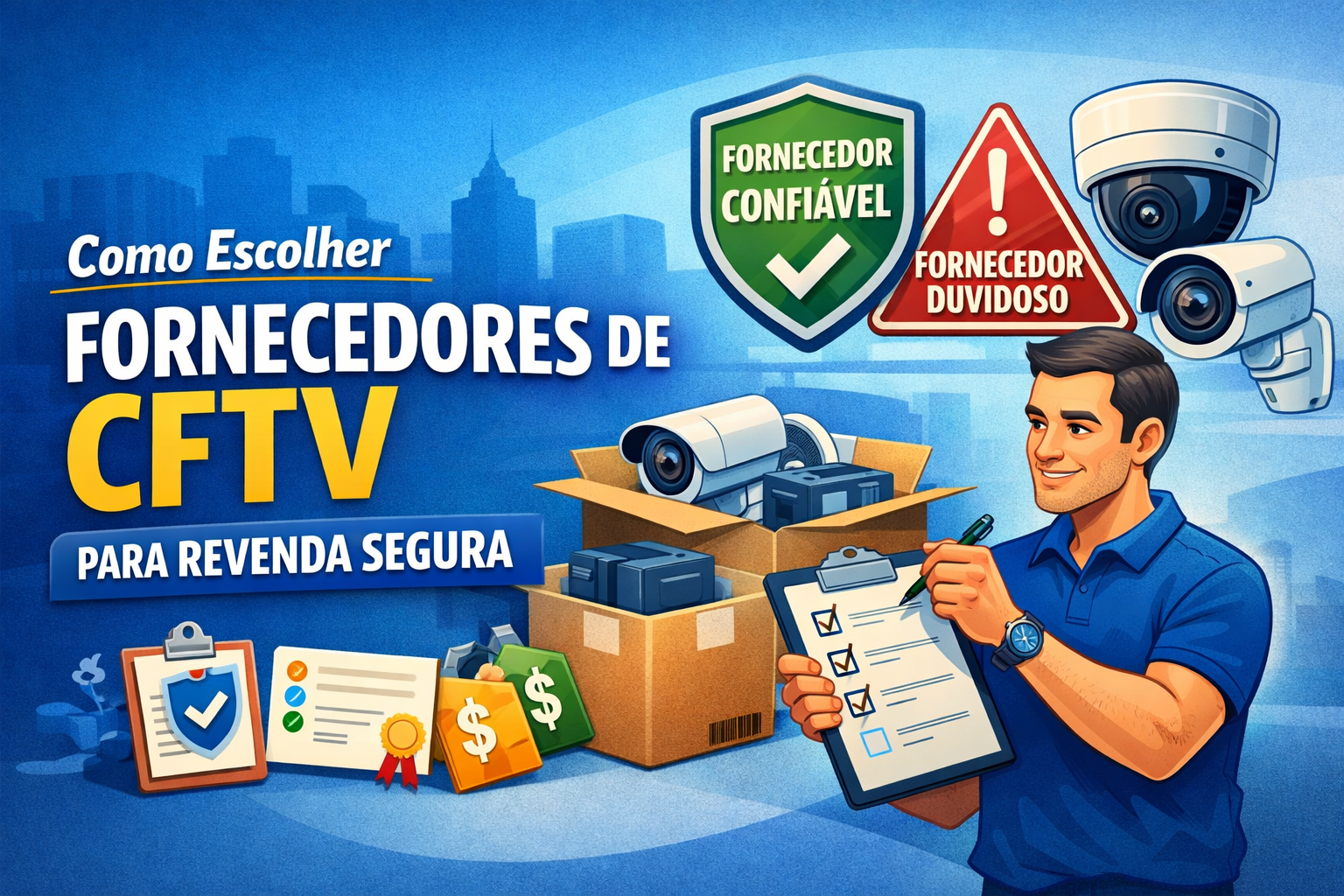 Como escolher fornecedores de CFTV para revenda segura