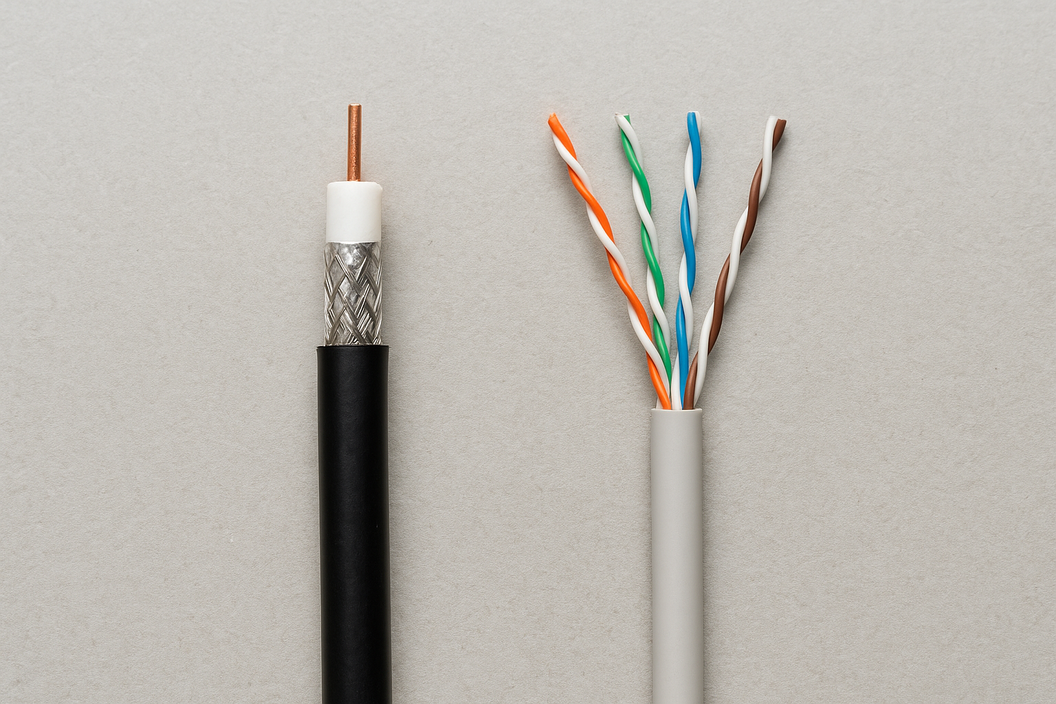 Cabo UTP e cabo coaxial