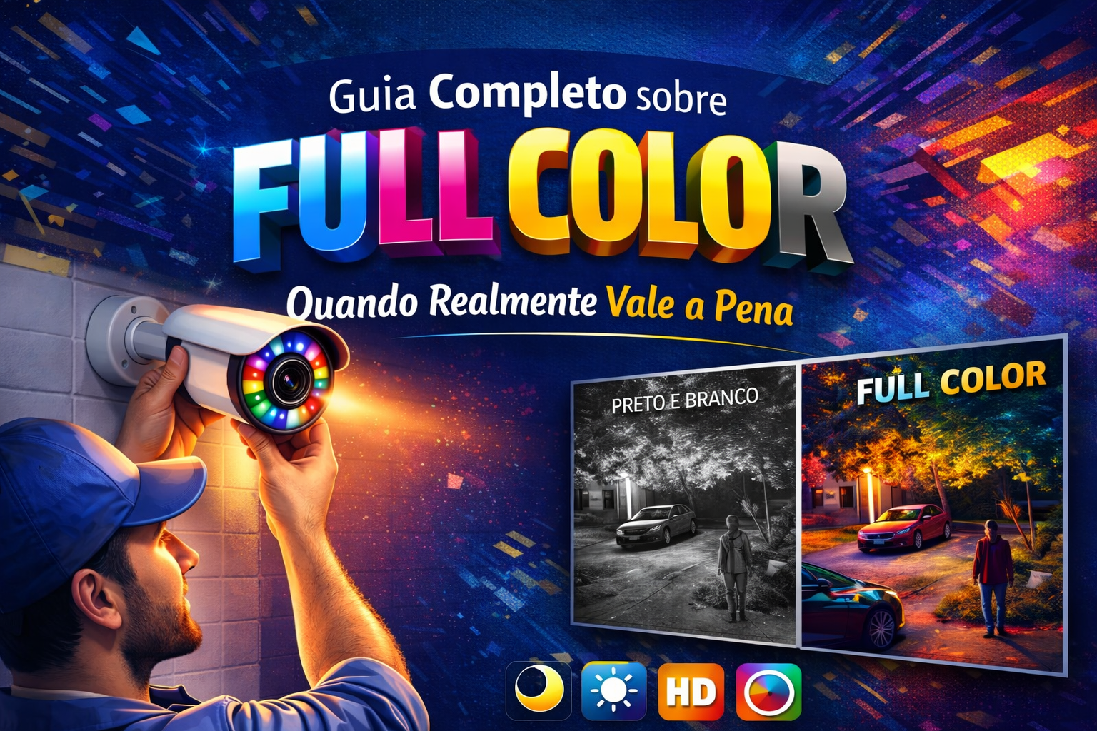 Câmera de Segurança com Full-Color