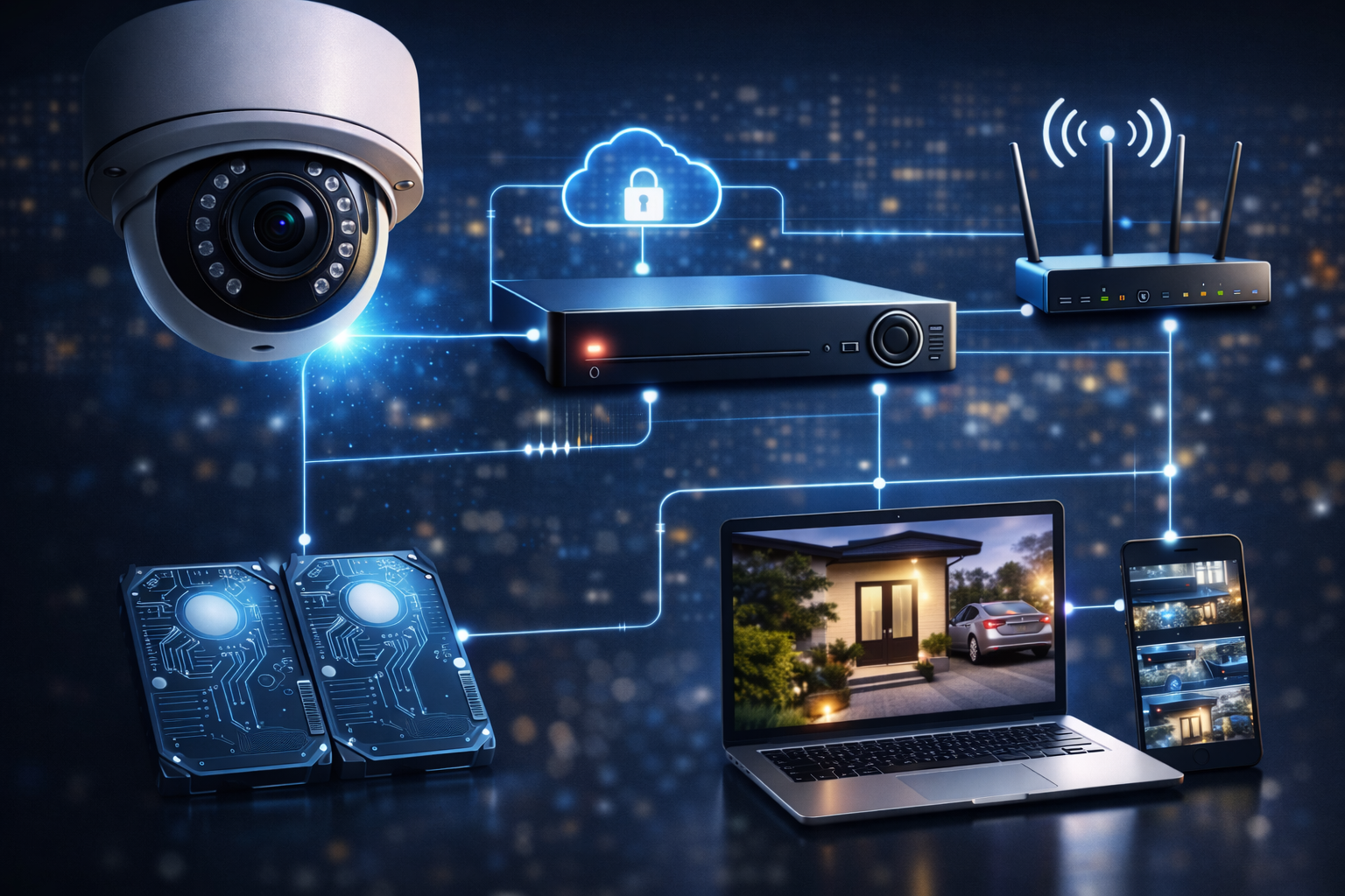 Integração de câmera IP com outros equipamentos CFTV