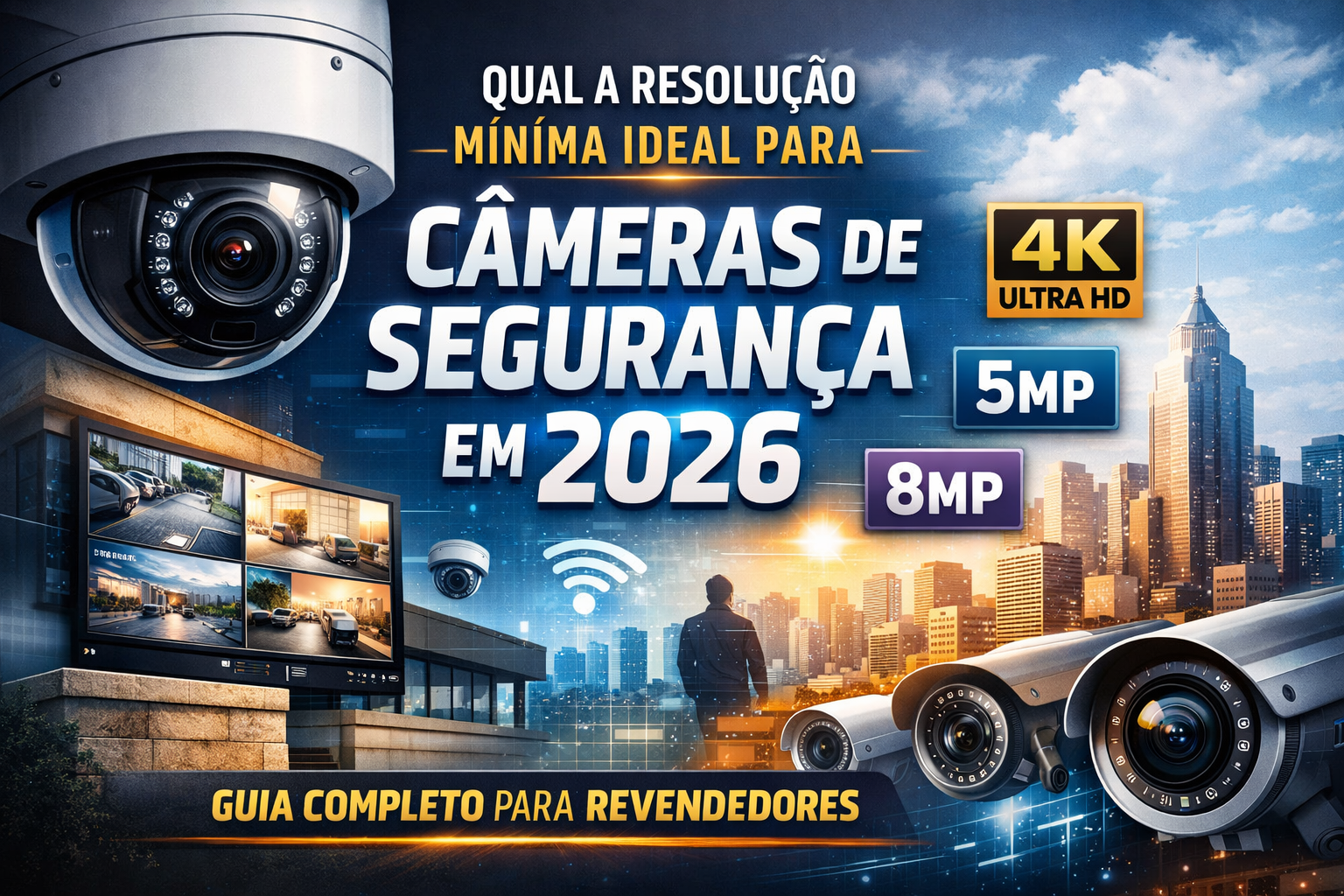 Qual a resolução mínima ideal para câmeras de segurança em 2026